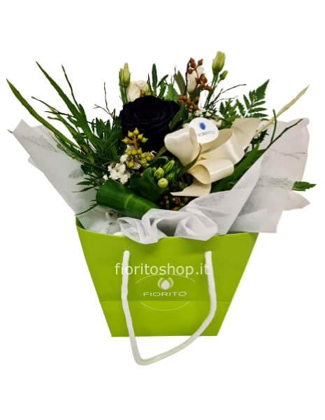 Boule piccola con rosa nera